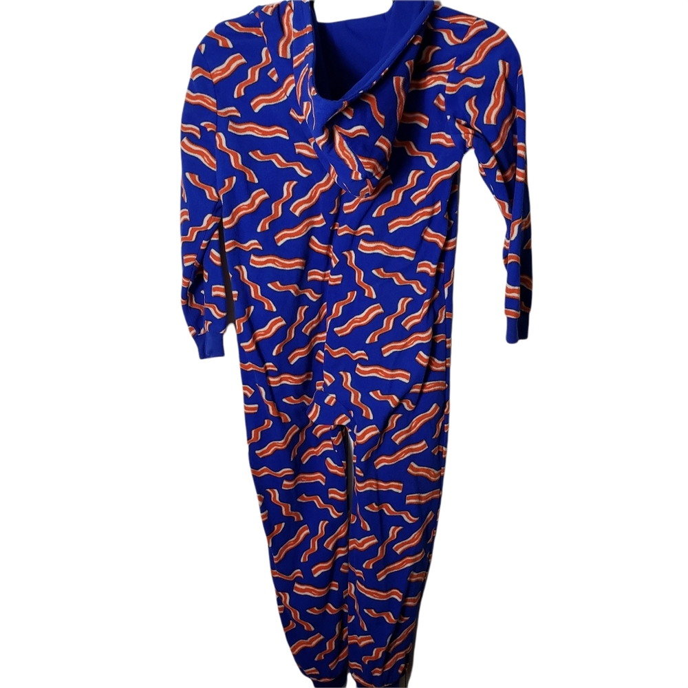 The Children's Place Bacon Onsie Hooded Pajamas - Picture 2 of 7